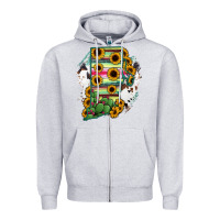 Heather Grey Rhode island State aMp Zipper Hoodie - RanaPortraitStore