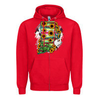 Red Rhode island State aMp Zipper Hoodie - RanaPortraitStore