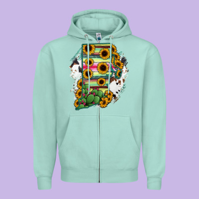 Rhode Island State Amp Zipper Hoodie Designed By Ranaportraitstore