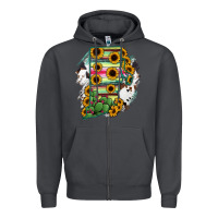 Smoke Rhode island State aMp Zipper Hoodie - RanaPortraitStore