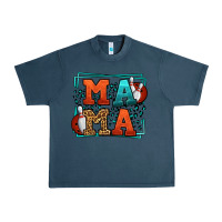Midnight Navy Bowling mama leopard frame Mother's Day Urban Heavy Tee - LillyAllenDesigns