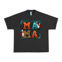 Pigment Black Bowling mama leopard frame Mother's Day Urban Heavy Tee - LillyAllenDesigns