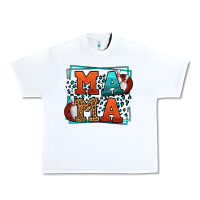 White Bowling mama leopard frame Mother's Day Urban Heavy Tee - LillyAllenDesigns