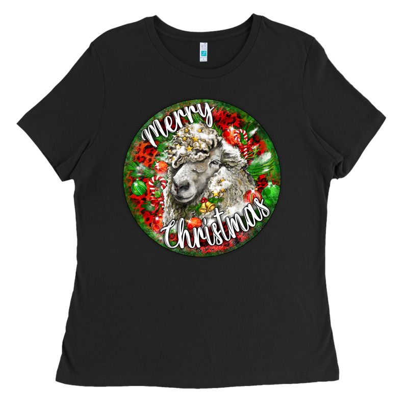 Christmas Lincoln Sheep Ladies Tee by LillyAllenDesigns | Teevron
