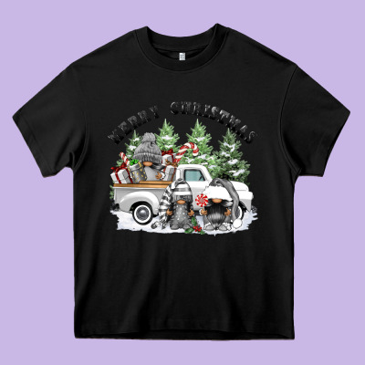 Merry Christmas Gnomies Heavy Core Tee Designed By Fadigitalartstudio