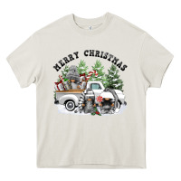 Cream merry christmas gnomies Heavy Core Tee - FaDigitalArtStudio