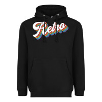 Black retro colorful Heavyweight Hoodie - chombo