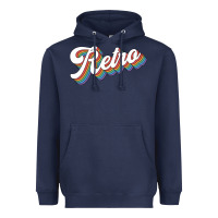 Navy retro colorful Heavyweight Hoodie - chombo