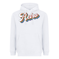 White retro colorful Heavyweight Hoodie - chombo