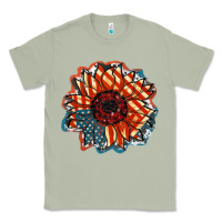 Matcha American Flag sunflower 4th of july Classic Tee - FaDigitalArtStudio