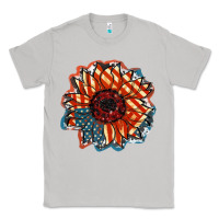 Moon Dust American Flag sunflower 4th of july Classic Tee - FaDigitalArtStudio