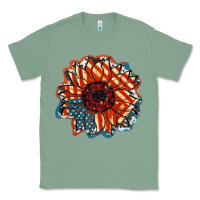 Sage American Flag sunflower 4th of july Classic Tee - FaDigitalArtStudio
