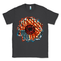 Smoke American Flag sunflower 4th of july Classic Tee - FaDigitalArtStudio
