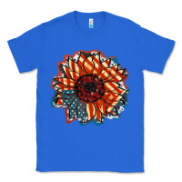 True Royal American Flag sunflower 4th of july Classic Tee - FaDigitalArtStudio