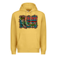 Antique Gold howdy christmas boots Premium Hoodie - RanaPortraitStore
