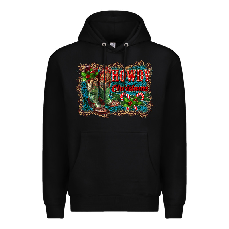 Howdy Christmas Boots Premium Hoodie by RanaPortraitStore | Teevron