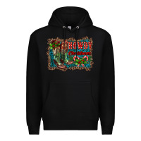 Black howdy christmas boots Premium Hoodie - RanaPortraitStore