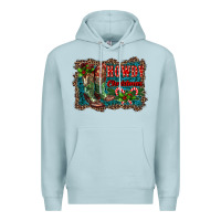 Blue Mist howdy christmas boots Premium Hoodie - RanaPortraitStore