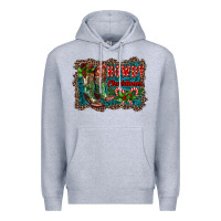 Heather Grey howdy christmas boots Premium Hoodie - RanaPortraitStore