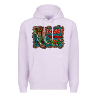 Lilac howdy christmas boots Premium Hoodie - RanaPortraitStore
