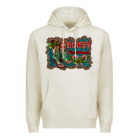 Oatmeal Heather howdy christmas boots Premium Hoodie - RanaPortraitStore