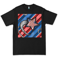 Black stripes & stars seamless pattern Premium Tee - BundleAndBundleShop