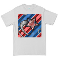 Dove Grey stripes & stars seamless pattern Premium Tee - BundleAndBundleShop
