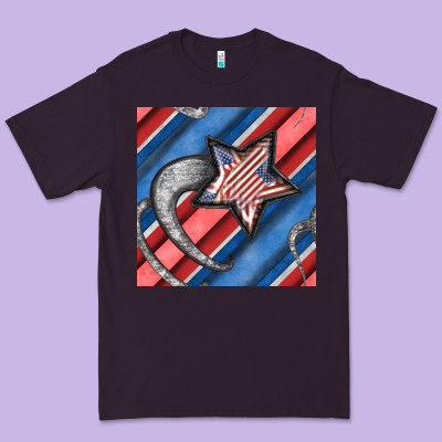 Stripes & Stars Seamless Pattern Premium Tee Designed By Bundleandbundleshop