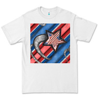 White stripes & stars seamless pattern Premium Tee - BundleAndBundleShop