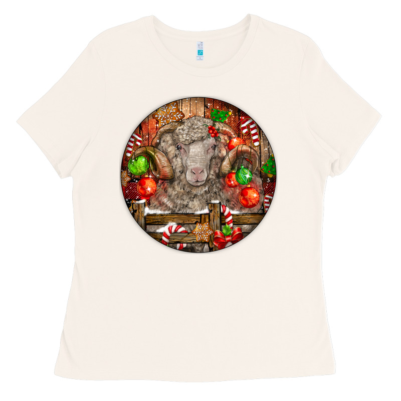 Christmas Merino Wool Sheep Ladies Tee by LillyAllenDesigns | Teevron