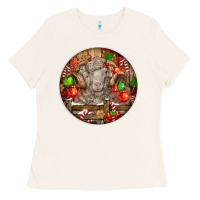 Bone Christmas Merino Wool Sheep Ladies Tee - LillyAllenDesigns