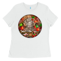White Christmas Merino Wool Sheep Ladies Tee - LillyAllenDesigns