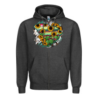 Charcoal Heather South Carolina State Map Zipper Hoodie - RanaPortraitStore