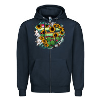 Navy South Carolina State Map Zipper Hoodie - RanaPortraitStore