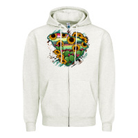 Oatmeal Heather South Carolina State Map Zipper Hoodie - RanaPortraitStore