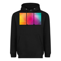 Black multicolor abstract lines Heavyweight Hoodie - chombo