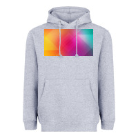 Heather Grey multicolor abstract lines Heavyweight Hoodie - chombo