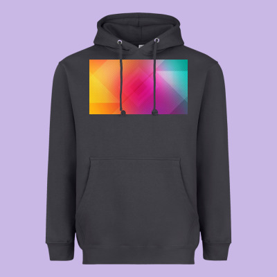 Multicolor Abstract Lines Heavyweight Hoodie Designed By Chombo