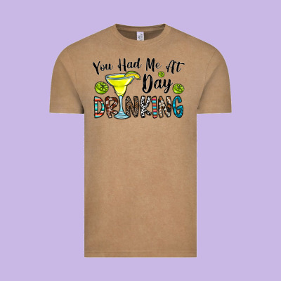 You Had Me At Day Drinkg Vintage Tee Designed By Cowhidedigitalart