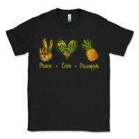 Black Peace Love Pineapple Classic Tee - Jasminsmagicworld