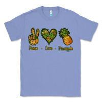 Colony Blue Peace Love Pineapple Classic Tee - Jasminsmagicworld
