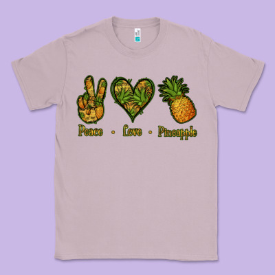 Peace Love Pineapple Classic Tee Designed By Jasminsmagicworld