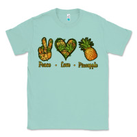 Seafoam Peace Love Pineapple Classic Tee - Jasminsmagicworld