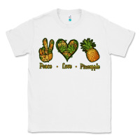 White Peace Love Pineapple Classic Tee - Jasminsmagicworld