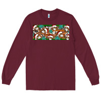 Burgundy Santa skeleton christmas Long Sleeve Tee - Artiststas