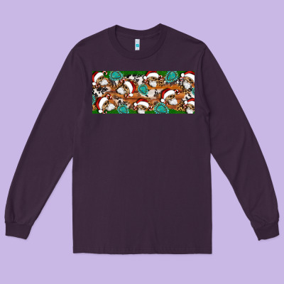 Santa Skeleton Christmas Long Sleeve Tee Designed By Artiststas