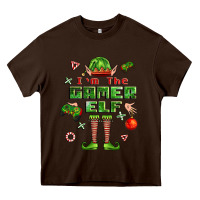 Chocolate Brown im the gamer elf Heavy Core Tee - FaDigitalArtStudio