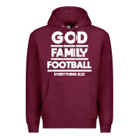 Burgundy god family football christian faith shirt Premium Hoodie - baoMotion