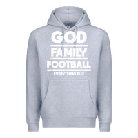 Heather Grey god family football christian faith shirt Premium Hoodie - baoMotion