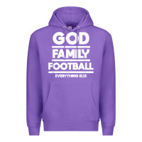 Purple god family football christian faith shirt Premium Hoodie - baoMotion